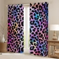 thumbnail image 2 of jejeloiu Abstract Leopard Print Curtains Pack of 2 (42x84 Each),Rustic Farmhouse Curtains Blackout,Pink Purple Ombre Bedroom Curtains For Girl,Microfiber Bedroom Decor, 2 of 6