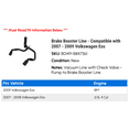 thumbnail image 2 of Brake Booster Line - Compatible with 2007 - 2009 Volkswagen Eos 2008, 2 of 2