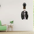 thumbnail image 3 of BRIGHTFUFU Brown Motorcycle Clothing Hanger Wood Storage Rack for Garage 1Set, 3 of 7