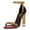 Red, variant on FSJ Women Ornamental Chains Open Almond Toe Sandals Ankle Strap Metal Block High Heels Shiny Party Date Night Club Shoes Size 8 Red