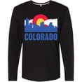 thumbnail image 3 of Inktastic Colorado Flag and Skyline Long Sleeve T-Shirt, 3 of 5