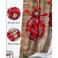 thumbnail image 6 of Vintage Christmas Blackout Curtains 54 Inch Length 2 Panels Set for Living Room Bedroom, Xmas Balls Trees Snowflakes Black Plaid Room Darkening Window Curtains Thermal Black Out Curtain 52"x54", 6 of 8