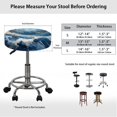 thumbnail image 6 of SCRAWLGOD Marble Print Golden Blue Wave Pack of 4 Elastic Breathable Stool Covers Round Stretch Circle Seat Covers Smooth Stool Cushion Slipcover for Home Decoration, 6 of 7