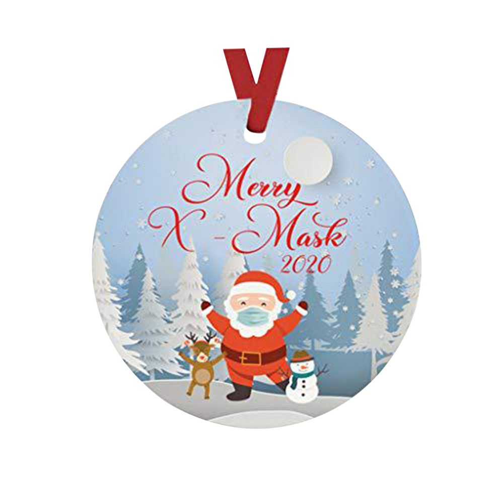 Funny Santa Claus Wearing Facemask 2020 Christmas Ceramic Ornament | Zazzle.com