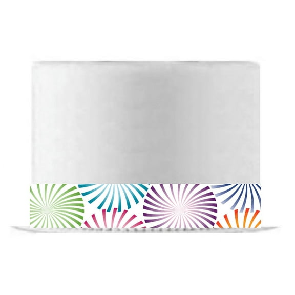 Rainbow Fan Edible Cake Decoration Ribbon -6 Slim Strips