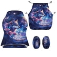 thumbnail image 2 of Binienty Rose Wolf Game Chair Seat Covers Washable Seat Cushion Protectors Slipcover 4Pcs Easy Installation Office Desk Chair Cover for Home, Shop, Office, 2 of 8