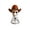 #A03-cowboy hat, variant on Halloween Tree Topper, Gothic Spring Base Skeleton Head with Cowboy Hat, Spooky Halloween Tree Top Ornament for Halloween Party Indoor Home Decor