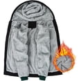 thumbnail image 2 of Men's Hoodies Full Zip Fleece Jacket Coat Winter Warm Oversized Zip Up Hooded Top with Pockets, 2 of 5