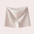 thumbnail image 2 of Swuxness Women's Bottoming Safety Underwear, Women's Panties, Womens Solid Color High Waist Non Roll Elastic Waistband Comfortable Breathable Four Corners Briefs Beige, M, 2 of 4