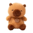thumbnail image 2 of Capybara Plush Desktop Figurine Soft Stuffed Animal Ornament Cozy Table Decor for Office Bedroom Couch, 2 of 8