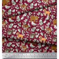 thumbnail image 2 of Soimoi Poly Georgette Fabric Kangaroo,Elephant & Lion Animal Decor Fabric Printed Yard 42 Inch Wide, 2 of 3