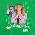 thumbnail image 2 of Tom and Jerry Movie What Is Happening Unisex Adult Pull-Over Hoodie,Kelly Green, Medium, 2 of 5