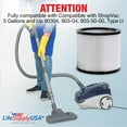 thumbnail image 3 of Type U Vacuum Filters compatible with ShopVac 5 Gallons and Up 90304, 903-04, 903-50-00 by LifeSupplyUSA, 3 of 5
