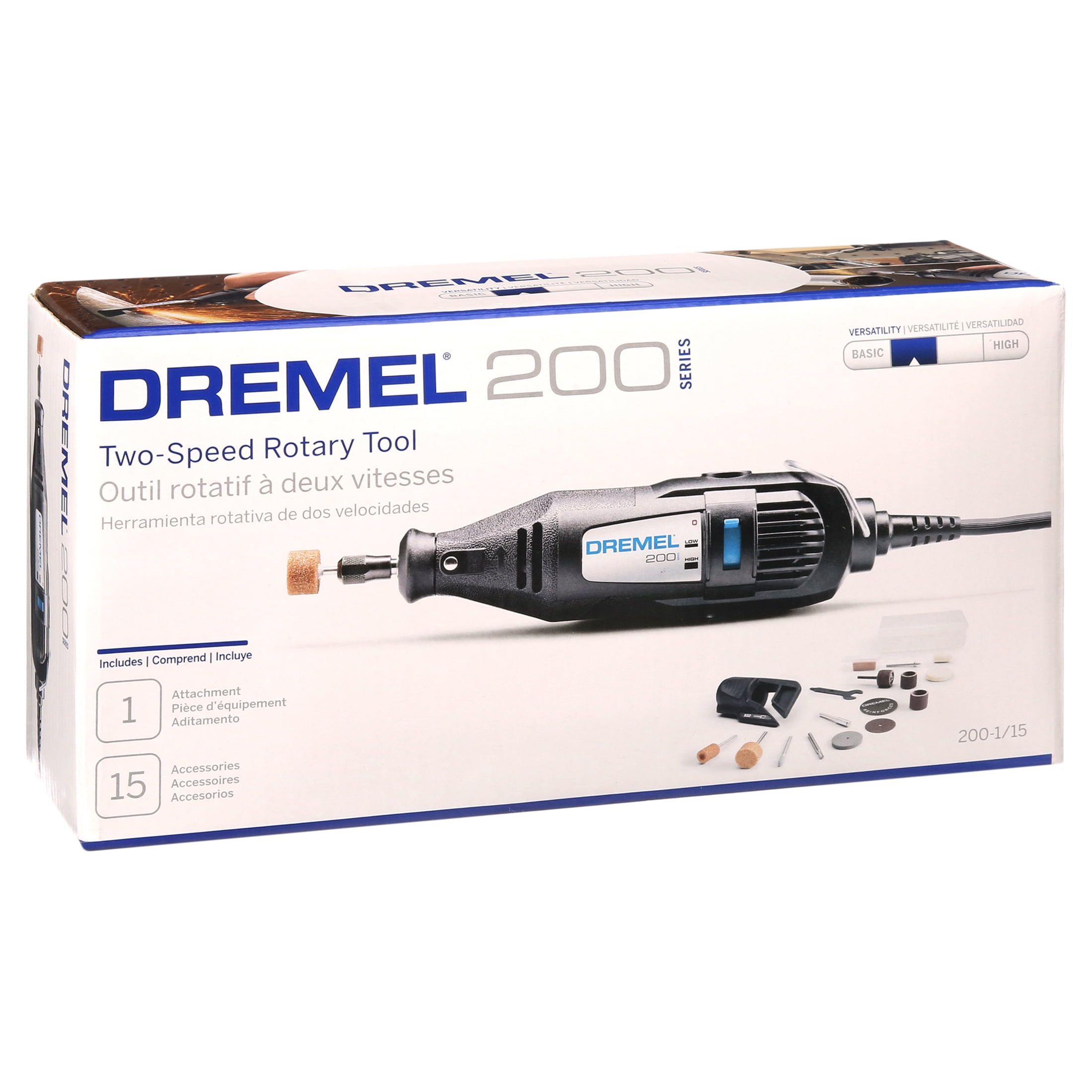 Dremel 3000125H+200115 3000 Series 1.2 Amp Variable Speed Corded Rotary Tool Kit + 200 Series 1.15 Amp Dual Speed Corded Rotary Tool Kit