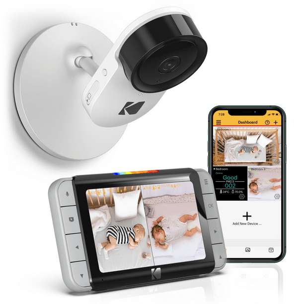 Kodak C5 Wifi Video Baby Monitor With Above The Crib View Parent Unit For Constant Monitoring And Phone App For Quick Check Ins Walmart Com Walmart Com