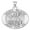 White Gold, variant on PicturesOnGold.com Saint Blaise Religious Medal Female Adult Pendants - 3/4 inch Size of a Nickel -Sterling Silver
