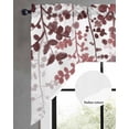thumbnail image 2 of Leaves Swag Valances for Windows, Small Curtains Drapes, Pink Brown Summer Botanical Kitchen Window Curtains Over Sink Rod Pocket Window Treatment Valance for Bedroom/Bathroom 56"x36", 2 of 5