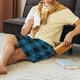 thumbnail image 5 of Fotbe Blue Black Plaid Pantalones Cortos de Pijama para Hombre, Ropa de Dormir, Pantalones de Pijama Cortos para Hombre-Small, 5 of 6