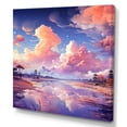 thumbnail image 2 of Designart "Aquarelle Sky Calm in Pink and Blue I" Food & Beverage Wall Art - Traditional Pink Fruits Bedroom Canvas Wall Art, 2 of 6