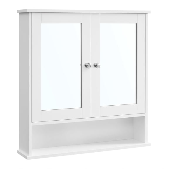 Mueble de baño VASAGLE con espejo 13 x 56,5 x 58,5 cm blanco