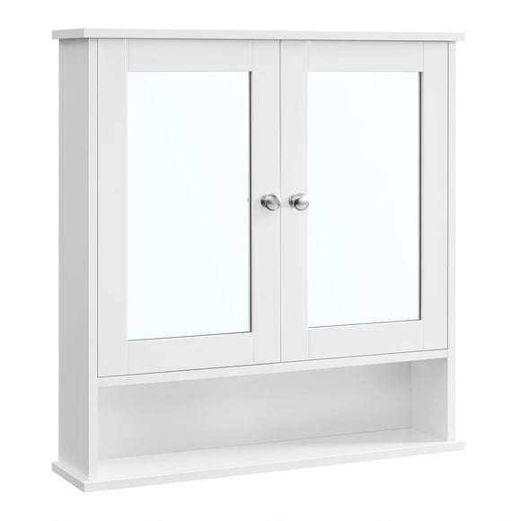 Mueble de baño VASAGLE con espejo 13 x 56,5 x 58,5 cm blanco