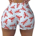 thumbnail image 2 of Uemuo Cartoon Lobsters 1 Pattern Women Workout Impact Shorts Scrunch Butt Lifting Gym Shorts Seamless Booty Biker Shorts-X-Large, 2 of 8