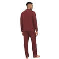 thumbnail image 5 of Zshosam Mens Pajamas Set Classic Long Sleeved and Long Pants Sleepwear Loungewear(Red,XL), 5 of 5