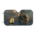 thumbnail image 7 of TEQUAN Sunshade for Car Windshield, Skull Sea Island Pattern Car Sun Shade, 55" x 30", 7 of 7