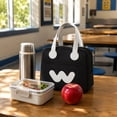 thumbnail image 5 of Hyknon Lunch Bag for Women Men, Portable Simple Cute Design Lunch Tote Bags, Reusable Insulated Lunch Box, Lightweight Waterproof Sturdy Large Cooler Lunch Containers for Work Picnic Travel, Black, 5 of 8