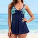 thumbnail image 4 of Gibobby Trajes de Baño Mujer Mujeres Slim Printed Vintage Sport Bras Beach Beachwear Set Push Up Traje de baño Traje de baño(Azul,CH), 4 of 5