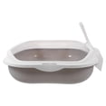 thumbnail image 1 of Semi Enclosed Splashproof Cat Toilet for Small Animals 1 Set Pet Litter Box Sandbox Container Tray Accessories, 1 of 9