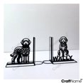 thumbnail image 2 of Craftnamesign Customized Goldendoodle Dog Name Metal Bookends, Dog Pet Book Stoppers, 2 of 2