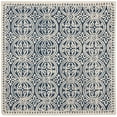 thumbnail image 3 of SAFAVIEH Cambridge Leslie Geometric Wool Area Rug, Navy Blue/Ivory, 10' x 10' Square, 3 of 10