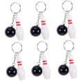 thumbnail image 5 of UPOUART 6Pcs Mini Bowling Ball Metal Keychain Creative Cartoon Keepsake Bowling Enthusiasts, 5 of 8