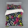 thumbnail image 2 of Ambesonne Psychedelic Bedding Set 3 Pcs, Sixties Swirls, Twin, Multicolor, 2 of 3