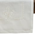 thumbnail image 4 of Fennco Styles Fabia Collection Elegant Embroidered Fleur de Lis 16 x 72 Inch Table Runner â€“ Ivory Table Runner for Dinner Party, Banquest, Special Events and Home DÃ©cor, 4 of 4