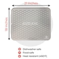 thumbnail image 2 of Tapete De Silicona Para Secar Platos Y Estropajo Xxl 21"" X18"" | Tapetes Y Salvamanteles Para Escurridor De Platos De Cocina Grises | Almohadilla De Drenaje Rápido Para Platos, Apta Para Alimentos (G, 2 of 4