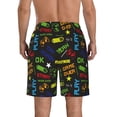 thumbnail image 3 of Yiaed Pixel Game Print Men's Swim Trunks with Lining Quick Dry Sports Shorts Beach Shorts Boardshorts-3X-Large, 3 of 5