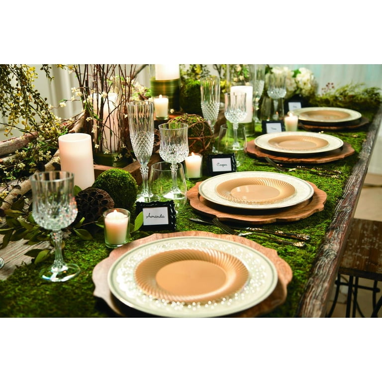 Fun Express Elegant 8 oz Patterned Plastic Wine Glasses (Set of 12)