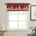 thumbnail image 3 of Goory 1-Piece Rod Pocket Kitchen Valance Christmas Short Curtain Cafe Tier Bathroom Scarf Xams Window Curtain Slot Top Window Drape Christmas Short Curtain K W:91"x H:22", 3 of 5