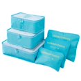 thumbnail image 2 of 6 Pieces Portable Luggage Packing Cubes Suitcase Clothes Organizing BagSky blue, 2 of 5