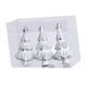 thumbnail image 5 of 3 piezas de adornos colgantes con forma de de Navidad, decoración para de Navidad irrompible, 5 x 8 cm, para decoración de fiestas Plateado, 5 of 8