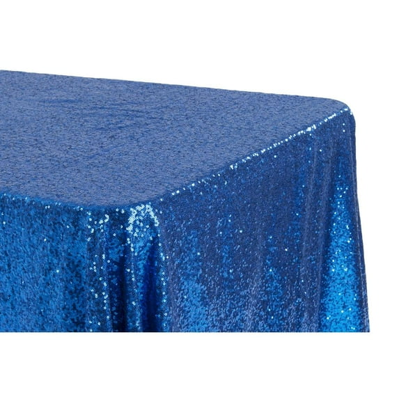 1 Pc, Glitz Sequin 90"X132" Rectangular Tablecloth - Royal Blue For Wedding Ceremonies & Receptions, Bridal Showers, Baby Showers, Quinceaneras, Anniversary Parties, Or Special Event