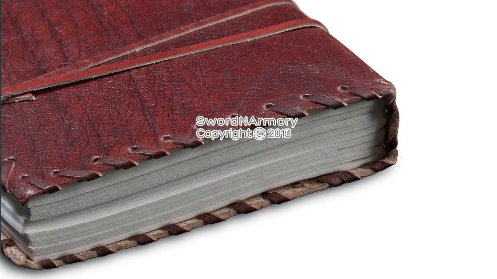 Handmade Medieval Renaissance Diary Leather Journal Stone Stiched Edges