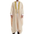 thumbnail image 2 of LOVZFMLL Vestes pour Hommes Robe Musulmane Arabe Robe Longue Style Cardigan à Manches Longues Chemise Longue Mode Décontractée, 2 of 9