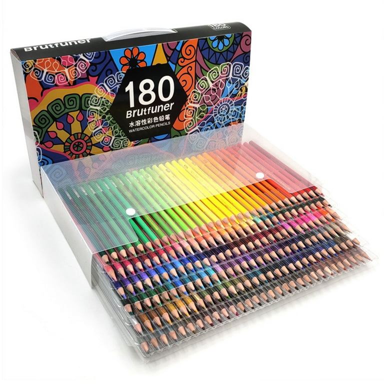 Brutfuner 180 oily pencil review  Colored pencils, Color mixing