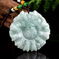 thumbnail image 2 of K-KED Natural Grade A Jade Jadeite Men Women Lucky Carved Nine Dragon Round Pendant, 2 of 7