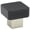 Matte Nickel / Matte Black, variant on Alno A2855-MB Quadrato 1-1/4" Smooth Square Cabinet Knob / Drawer Knob - Black