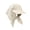 Beige, variant on bestolf Turban Hat Adjustable Rear Strap Sweet Bow Widened Brim Blocks UV Rays Neck Protection Quick-Dry Ventilated Sun Hat