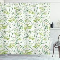 Ambesonne Green Leaf Shower Curtain, Olive Tree, 69"Wx84"L, Avocado Green